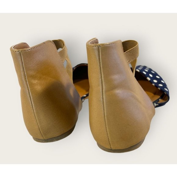 Maurices Penny Women Size 7  Navy Polka Dot Ballet Flat - Picture 6 of 12